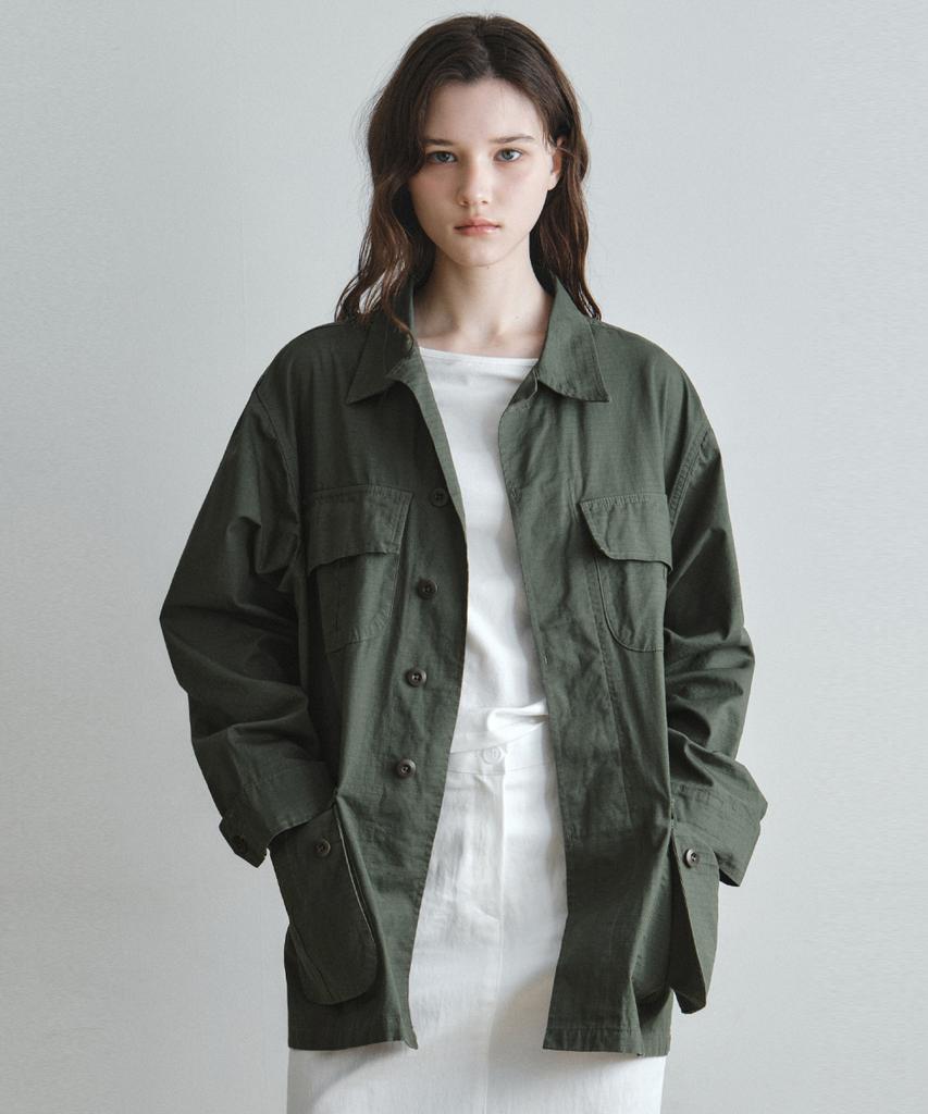 Wednesdayoasisforwomen W/French Work Safari Jacket_Khaki(Wc25-Sh02)