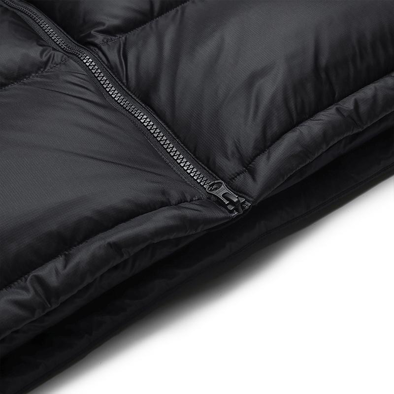 Fila Ski Series 4810 Snow Peak Goose Down Trendy Personality Cool Sports Color Block Warm Stand Collar Woven Down Jacket Men Outerwear A11M546927FBK