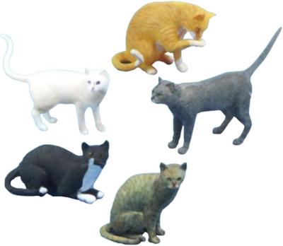 Passion Models Cats Approved by Cat Lovers 5 Types Set Resin Kit 1/20 P35T-026 (Animal)