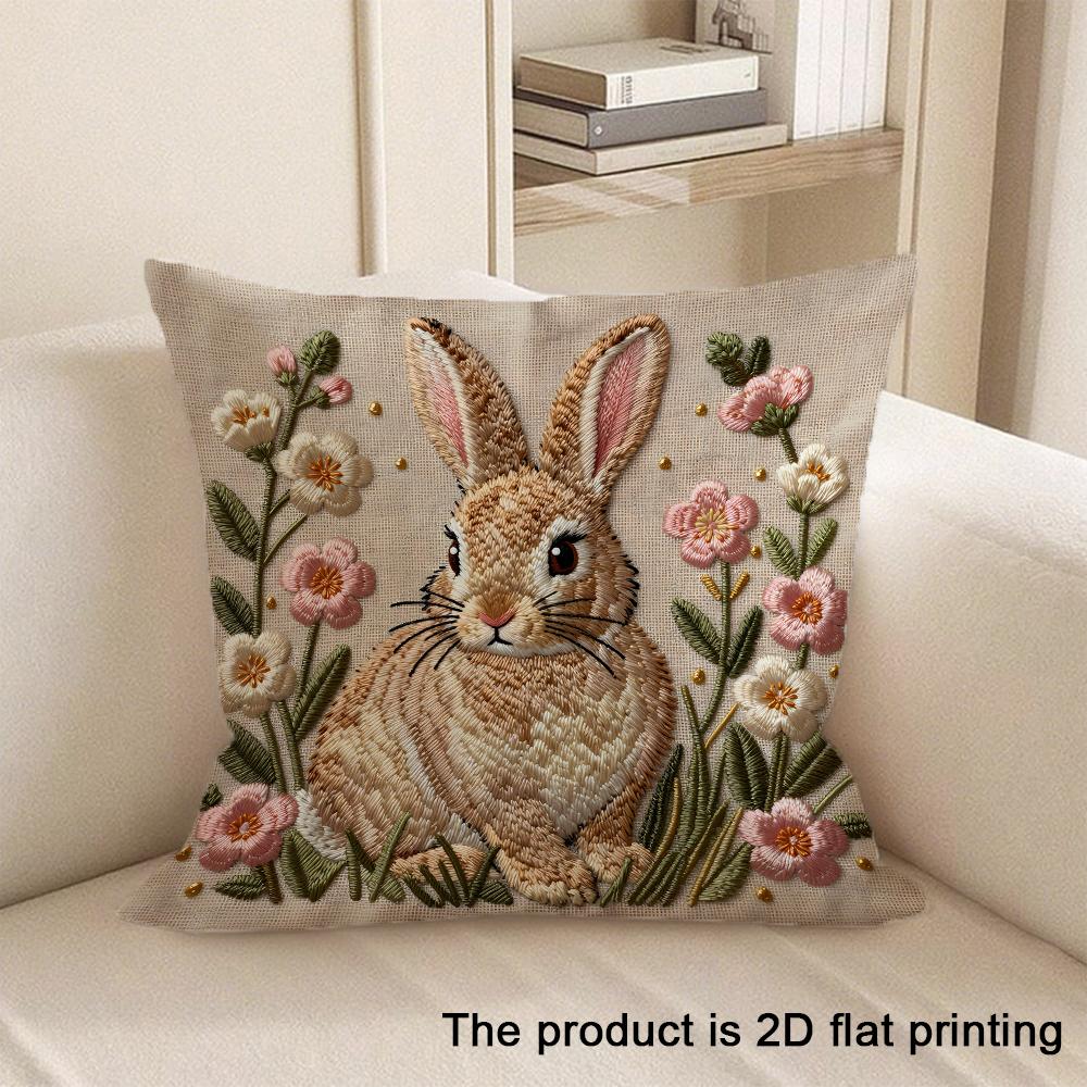 1pc Adorable 2D Flat Printed Pet & Animal Patterned Pillowcases Sofa cushion cover home bedroom room decoration