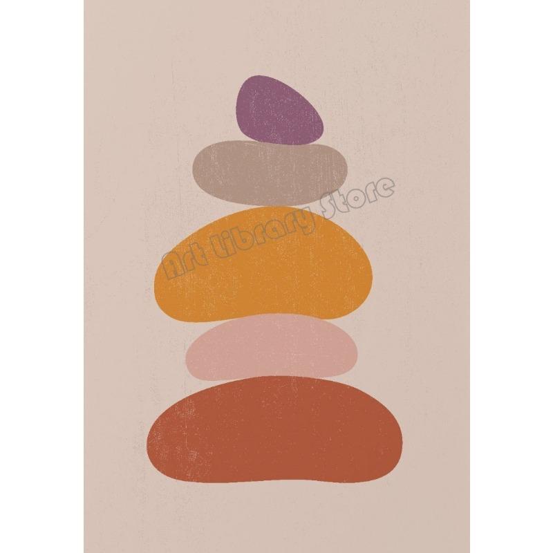 Neutraler Boho Mid Century Abstrakt Botanisch Linie Terrakotta Töne Geometrisches Poster Leinwandmalerei Wandkunst Bilder Heimdekor