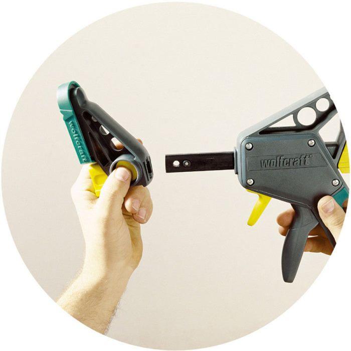 Einhandzwinge EHZ PRO 100-150 mm - WOLFCRAFT - Robust und leistungsstark - Spannkraft bis zu 120 kg