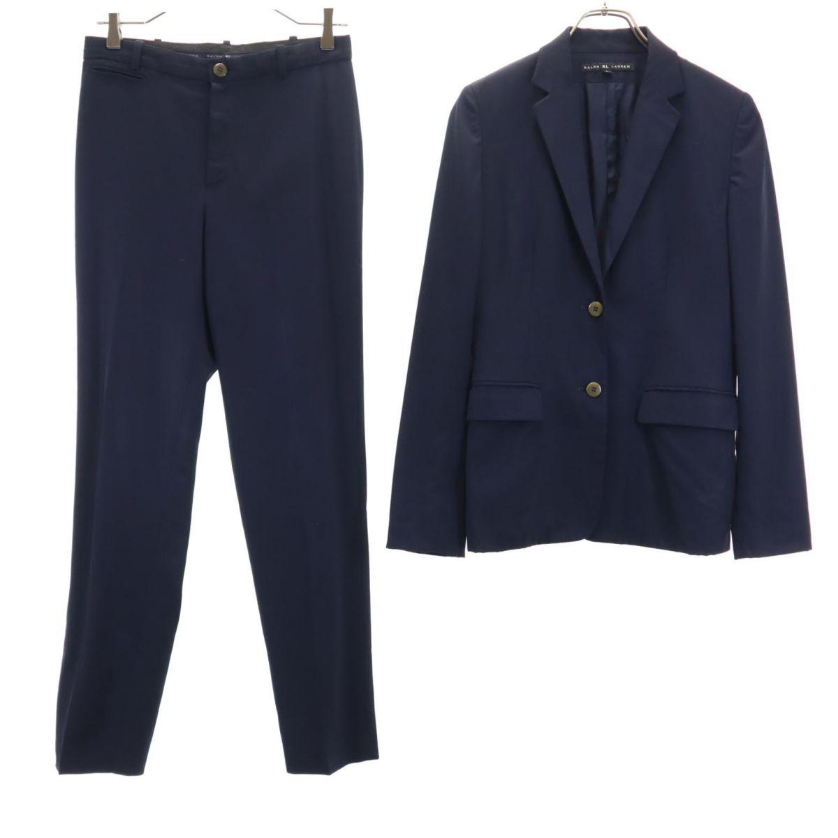 

RALPH LAUREN Made in Japan wool pants suit Setup 9 Navy Women Used