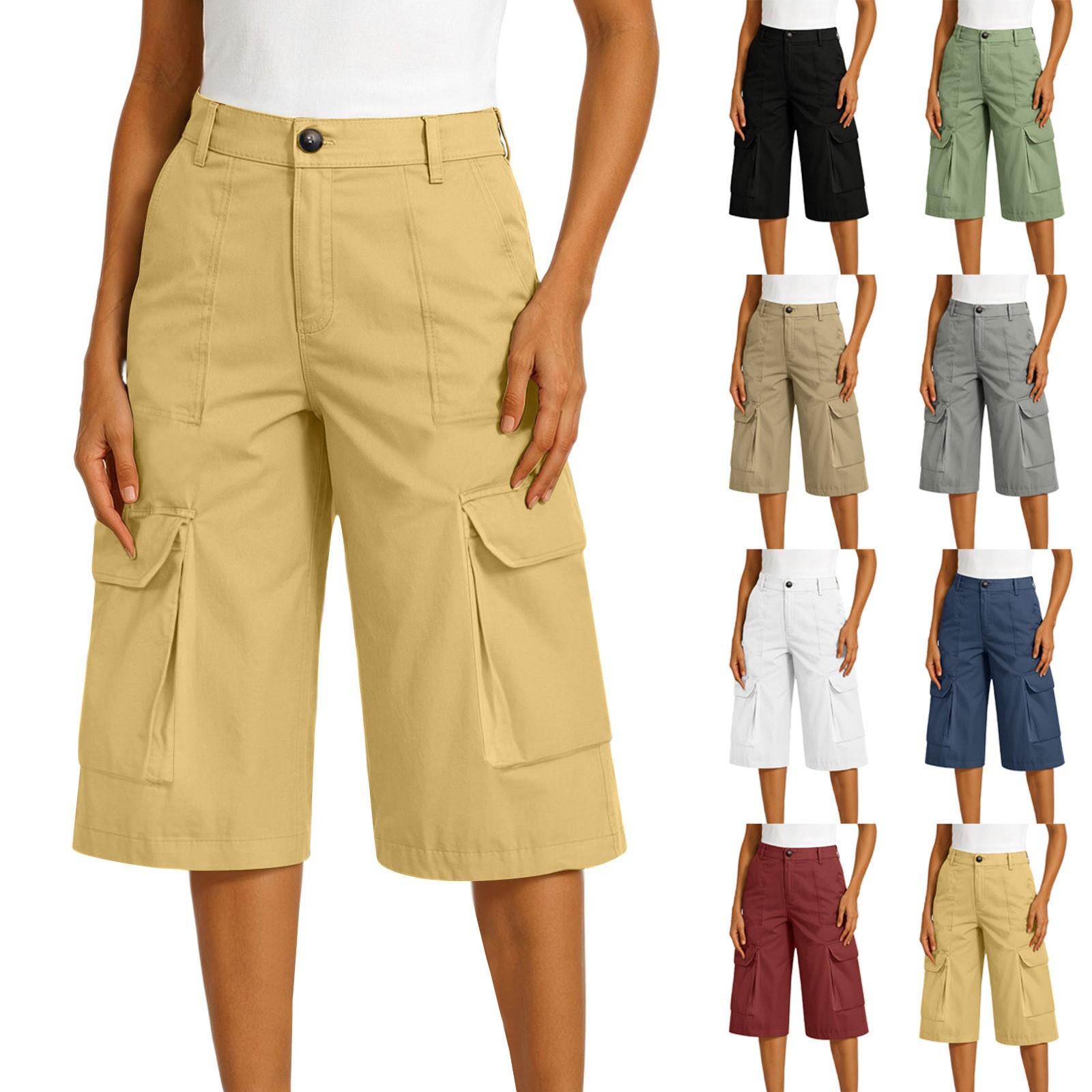 

Women s Wide Leg Pants With PocketsHigh Waisted Caual Loose Cropped Trousers XXL