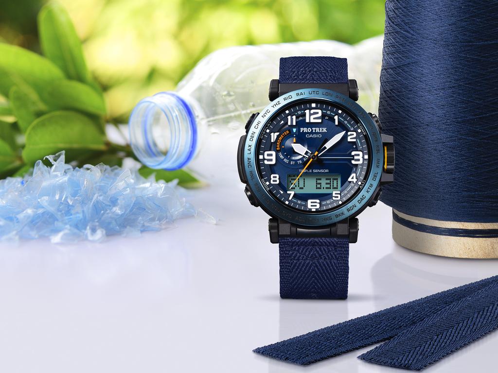 Casio Men's Stainless Steel 100M Water Resistant Digital Alarm Quartz Watch PRG-601YB-2