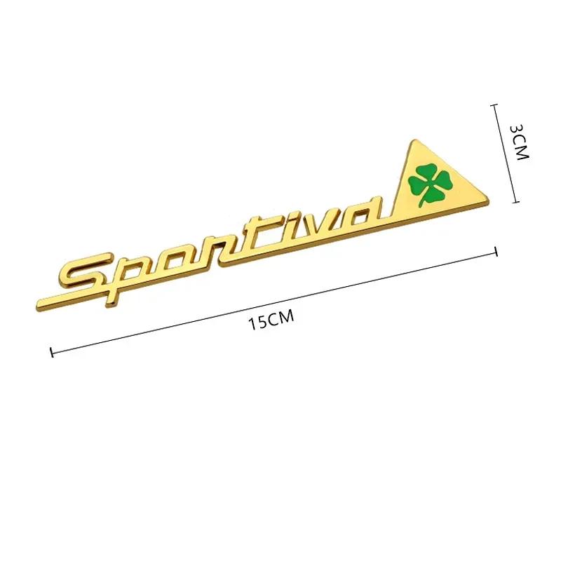 IXNT2 Metal Car Side Window Sticker Accessories for Alfa Romeo Alfa Romeo 159 156 147 4C Giulia Stelvio Giulietta Mito SPORTIVA Logo