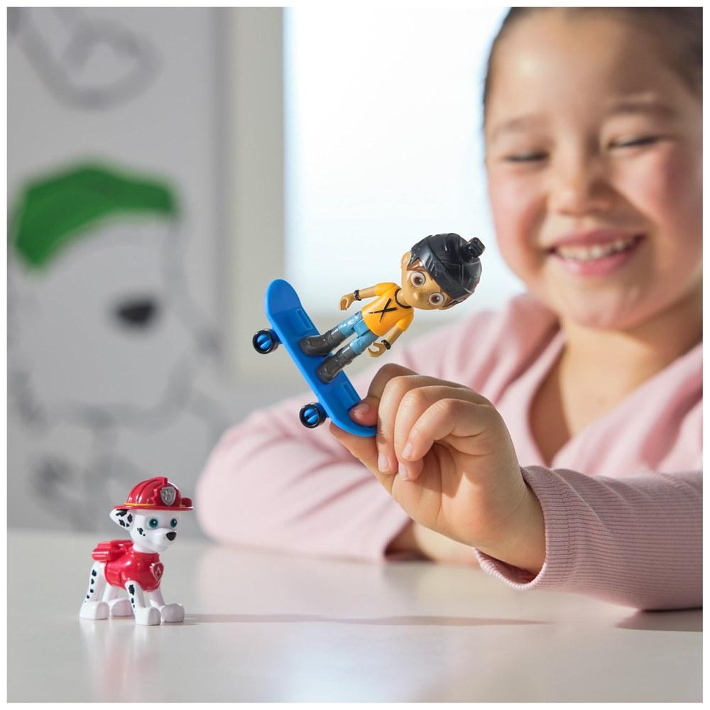 Paw Patrol Marshall and Daring Danny X Action Figure Set with Skateboard for Kids 3+