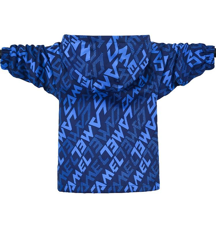 Dětská volná ležérní tištěná mikina na zip s kapucí