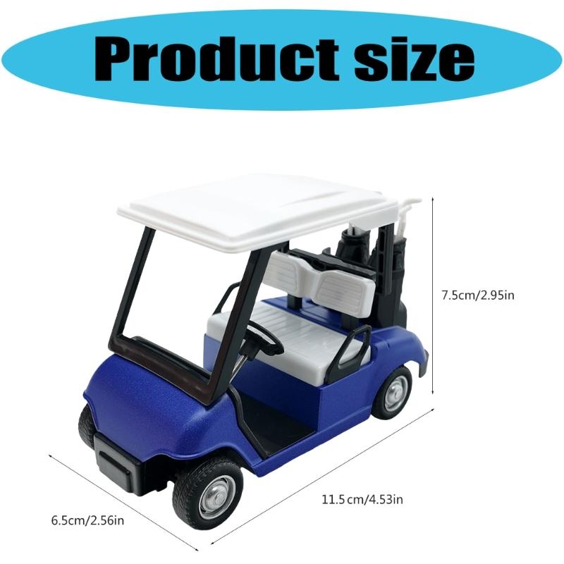 Detailed Miniature Golf Vehicle Alloy 1:20 Scale Golf Cart Pullback Toy Display Piece For Birthday Party Decoration