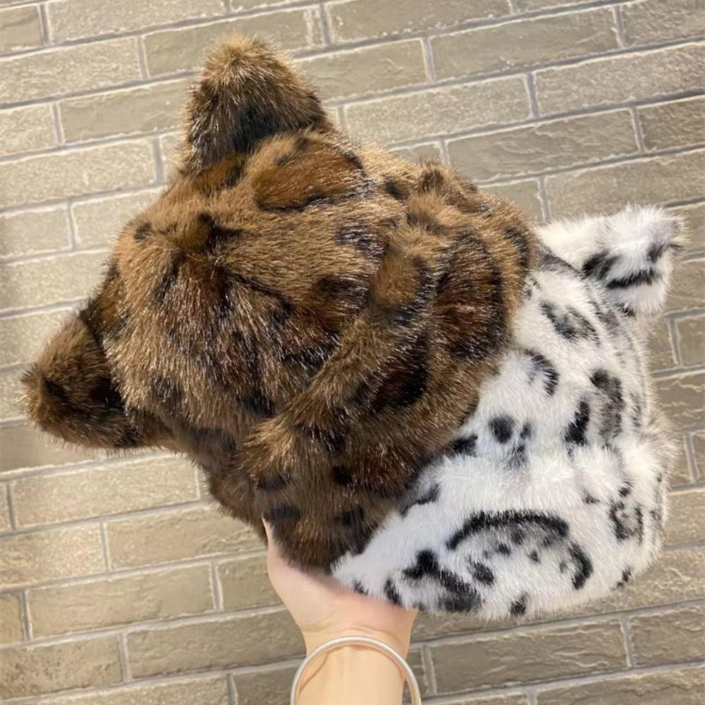 Autumn Winter Basin Hat Cat Ear Mongolian Hat Retro Fisherman Hat  Ear Protection Hat