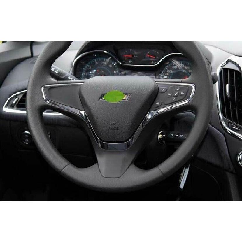 For Chevrolet Cruze 2016-2019 Carbon Fiber Steering Wheel Strip Cover Frame Trim