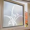 Eleganter Weißer Orchideen Fensteraufkleber Zen Heimdekor Aufkleber Selbstklebend Wohnzimmer Tür Botanische Kunst Abziehen und Aufkleben