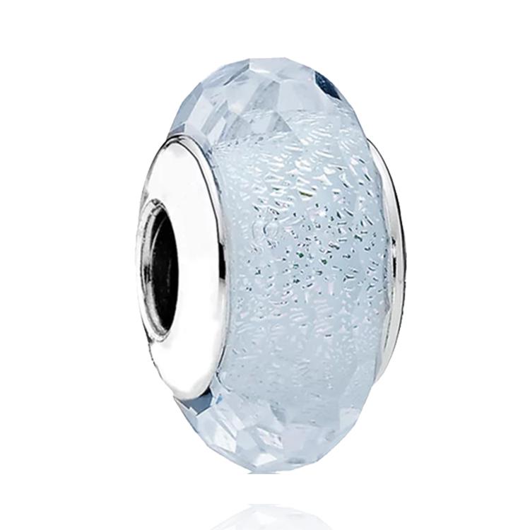 Brand New Authentic Original Copper Metal Flower and Leaf Cosmic Rainbow Charm Bead Component Murano Glass Bead Components Designed For Bracelet High