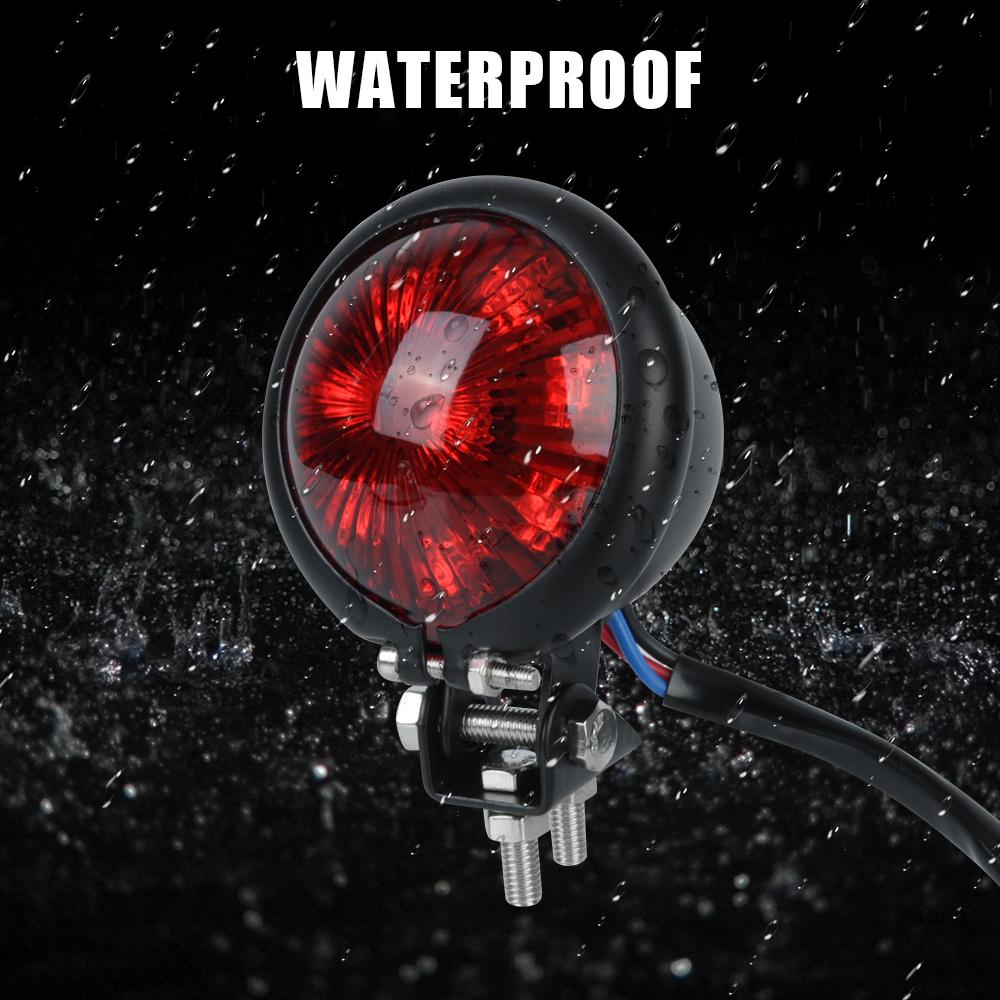 Motorcycle Accessories Motorbike Brake Rear Lamp Taillight Stop Light Red Motorcycle Tail Light Universal 12V For Chopper for Bobber