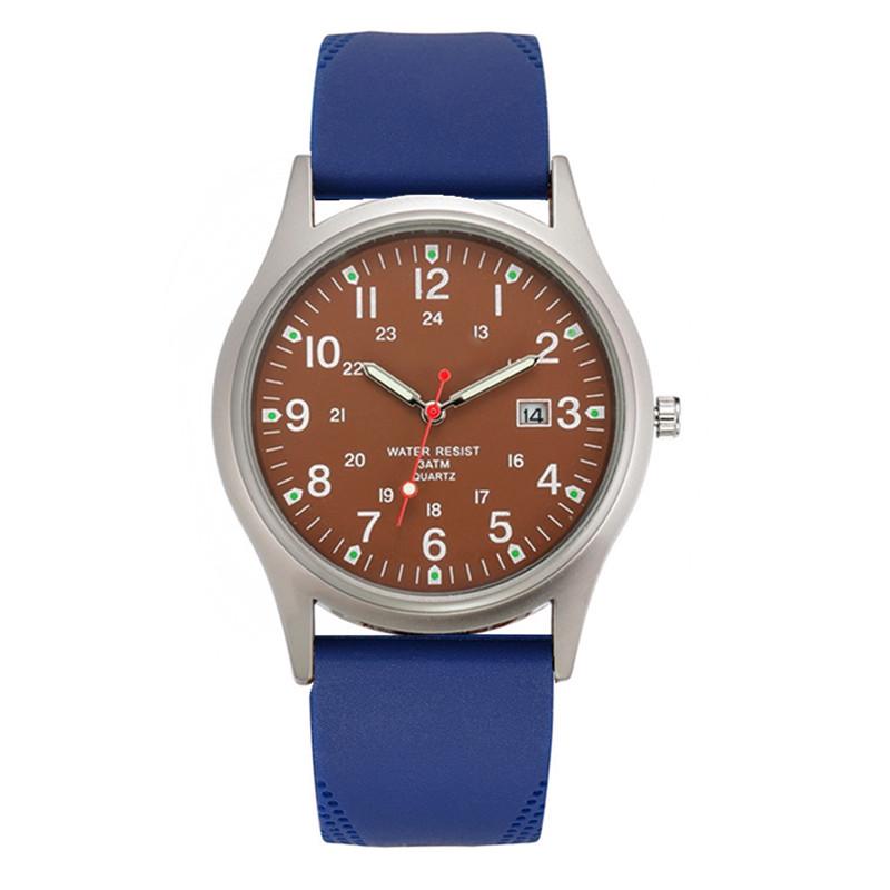 Men's Casual Silicone Band Sports Quartz Watch with Date Display