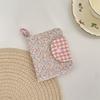 Cute With Key Ring Fabric Floral Card Bag Portable Multiple Card Cloth Printed Wallet Fashion Cute Bow Card Holder Student