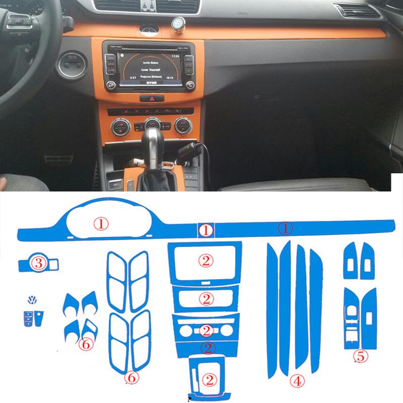Per Volkswagen VW CC/Passat B7 Interno Pannello di Controllo Centrale Maniglia Porta Adesivi Decalcomanie Accessori Car styling