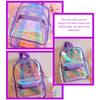 CALLARON Clear Heart PVC Transparent Backpack for x x Lightweight and Perfect for Field and Concerts Kids' Backpack, Pattern, Material, Girls, 4"