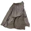 Johnature Women Vintage Patchwork Color Skirts Elastic Waist Summer High Quality Casual Soft Women A-Line Skirts