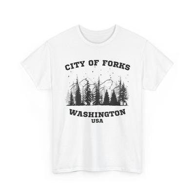 City of Forks Washington T-shirt – Twilight-tema t-shirt - forks turist merchandise - filmnørd