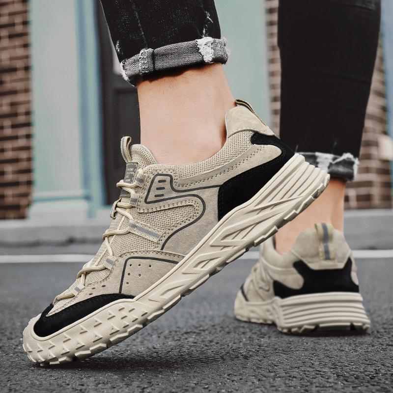 Sneakers Men's Summer New Breathable Casual Shoes Mesh Hollow Lightweight Outdoor Non-slip Mountaineering Travel Shoes