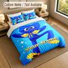 Custom Name Text Bedding 3Pcs Set,Poppy Playtime 1 Duvet Cover 2 Pillowcases Soft Bed Linen For Gift
