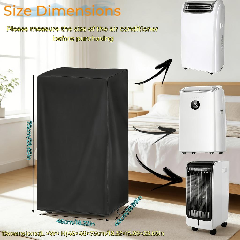 Air Conditioner Cover, Dustproof, Universal Size, Suitable for Home and Office Indoo Andoutdoor Dimensions: 18.32X15.89X29.65 In