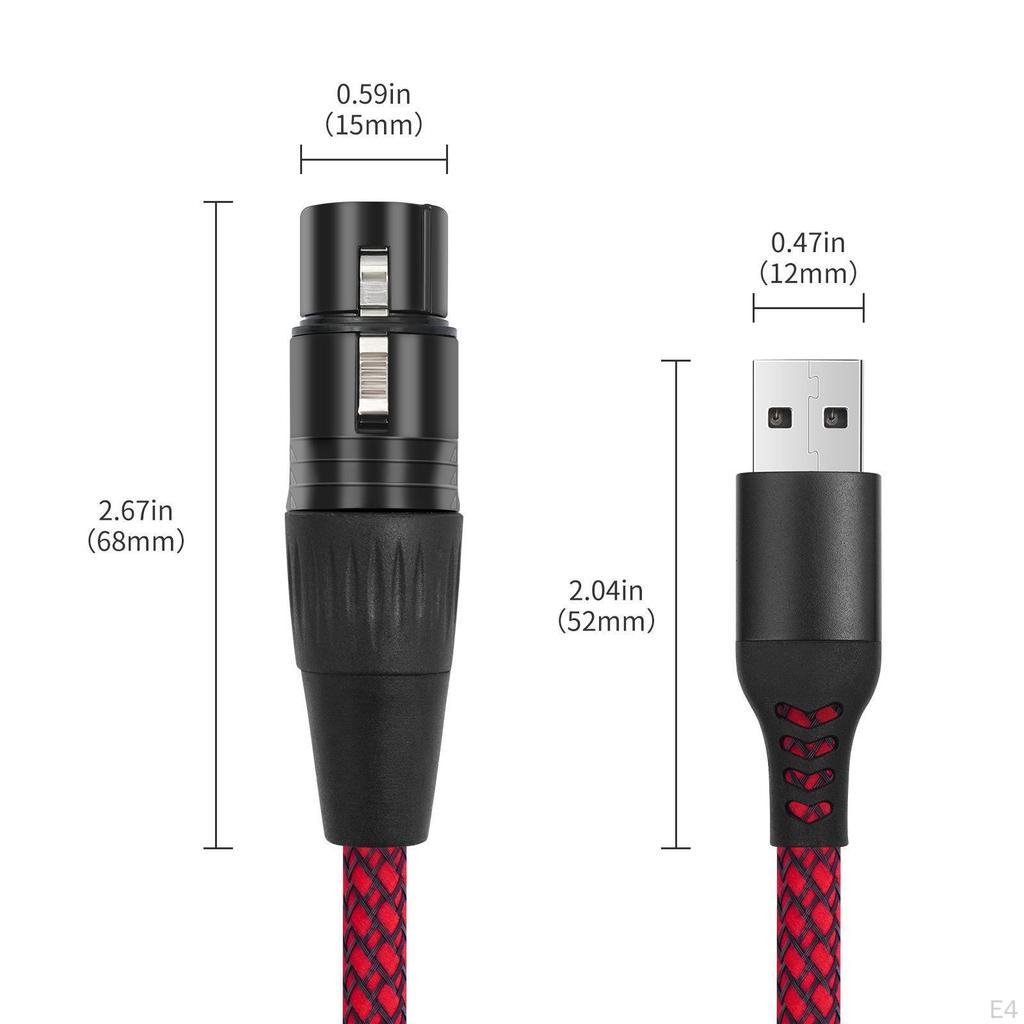 Cable, USB Male to XLR (3-pin), Female, Stereo , for Computer Speakers, Laptop, Vocal
