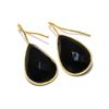 Black Spinel Gemstone Handmade 925 Sterling Silver Jewelry Earring 1.46" GK-5263