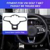 Dry Carbon Fiber Steering Wheel Trim for Volkswagen Golf 7 MK7, Passat B8, Tiguan MK2