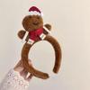 Plush Christmas Themed Headband Festival Props Hairhoop Family Gathering Headwear Holiday Celebration Party Headpiece