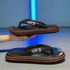 Open-Toe High-End Korean Men's Summer Flip-Flops for Daily Home Use.