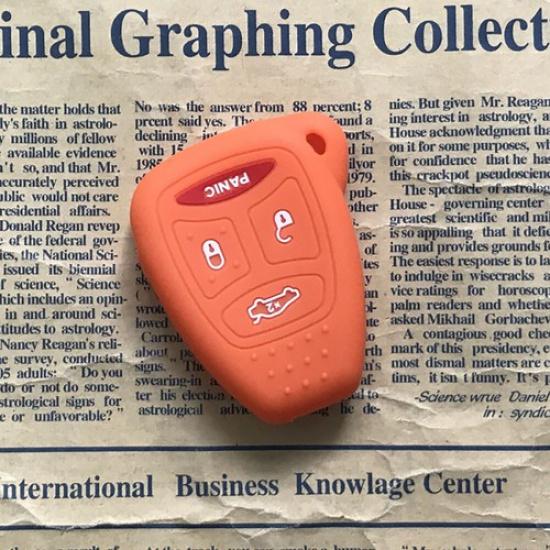 Fit for Chrysler Dodge Jeep 4 Button Remote Smart Key Fob Cover Skin Case