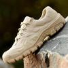 Large size sand-colored combat boots breathable outdoor low-top military boots non-slip breathable shock-absorbing low-top mountaineering shoes