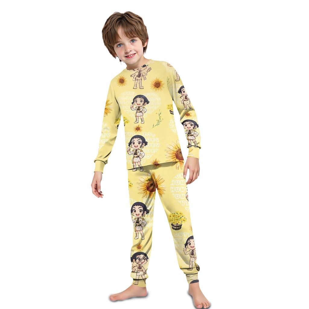 Prints Family Matching Long Sleeve Tops+Pants Set Family Matching Sets