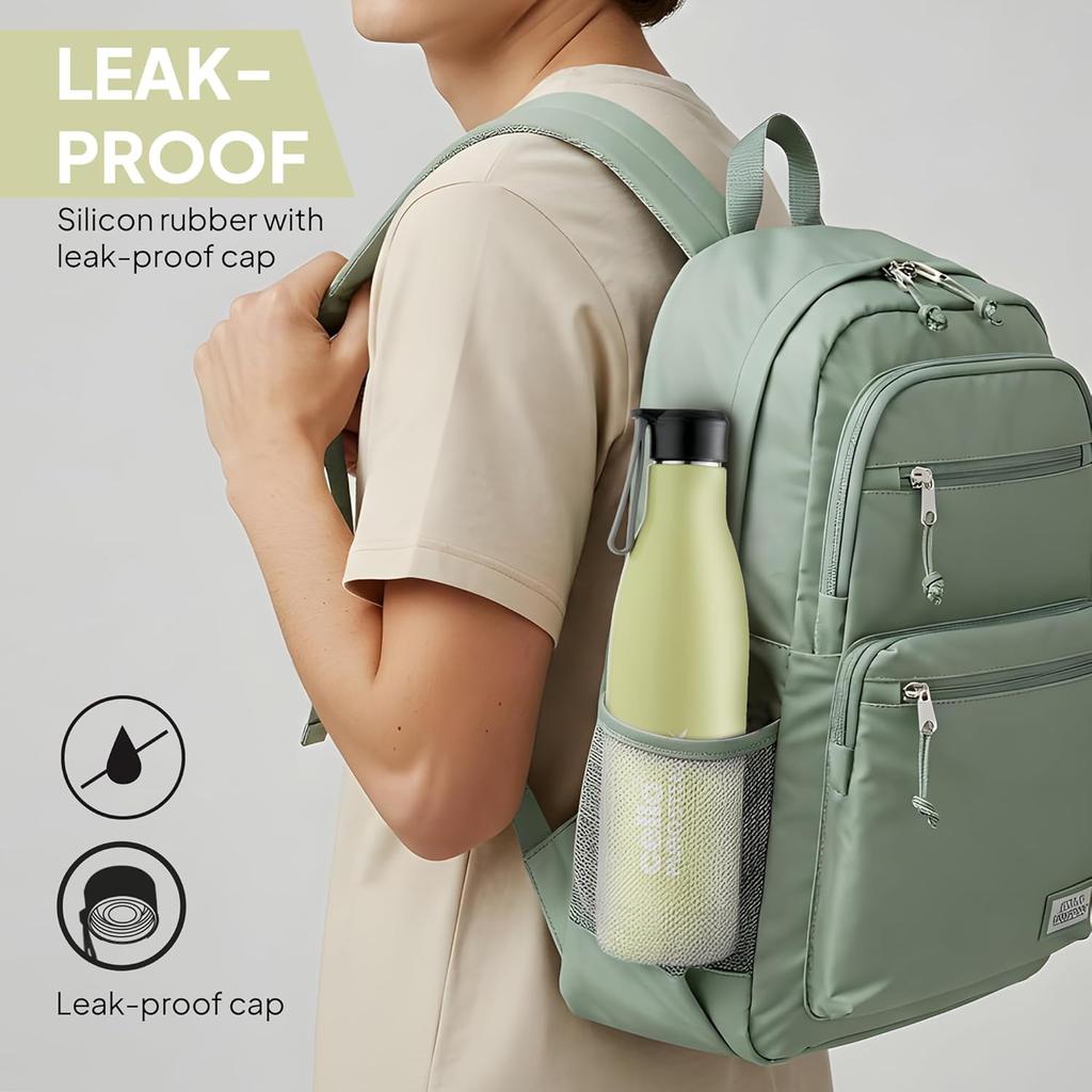 Insulated Steel Water Bottle For Gym Office Travel Sports | Leakproof BPA Free 720ml Bottle | Vibrant Yellow Easy Clean Cold Drink Companion