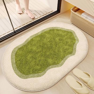 Fluffy Bath Rug Bathroom Mat, Extra Soft Bath Mat, Beach Pattern Simple Absorbent Premium Bathroom Rug,Comfortable Bathroom Mat for Bathroom Floor
