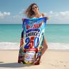1pc July Th Celebration Cartoon Quick Dry Microfiber Bath Towel for Swimming Surfing Camping Unisex Holiday. SJT720152