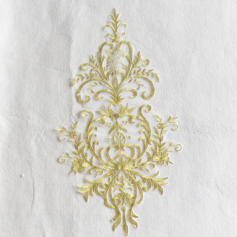 Back Embroidery Lace Accessories Wedding Dress Handmade Diy Material Clothing Design Decorative Mesh Fabric