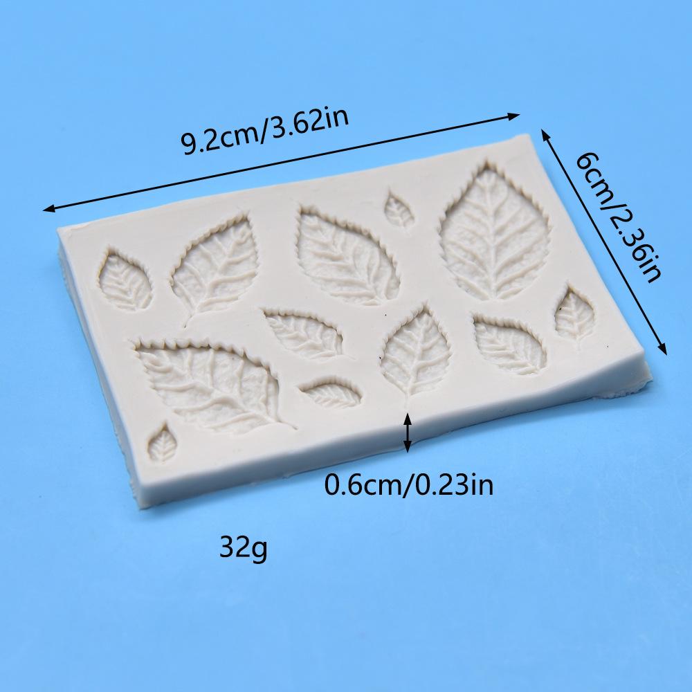 Maple Leaf Silicone Fondant Cake Mold - DIY Embossing & Decorating Tool for Kitchen and Biscuit Shaping.