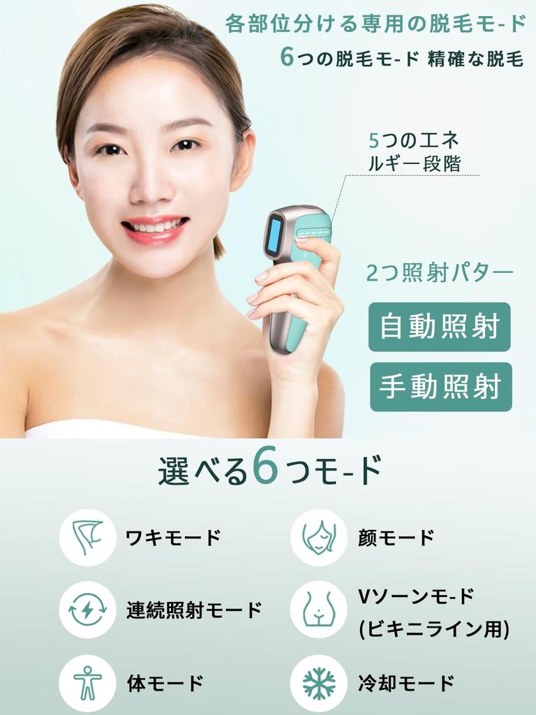 IPL Hair Removal Device for VIO Suitable for Men and Full Body Sapphire 5 Output High Unlimited Painless Laser Hair Home Includes Safety Glasses and