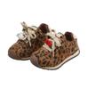 2025 Winter Leopard Print Velvet Baby Walker Shoes for Girls, Warm Casual Toddler Shoes, Sizes 3-6 Years