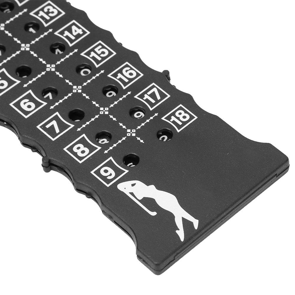 ABS Plastic Portable Strip Type 18 Holes Golf Scoreboard Score Counter Training Practice Competition Accessory(Black