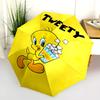 Tweety Popcorn Delight Folding Umbrella Suitable For All Seasons Suitable For All Seasons Printing Travel Umbrella Sun Umbrella
