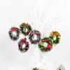 Christmas Wreath With Battery Powered LED Light String Front Door Hanging Garland Holiday Home Decorations