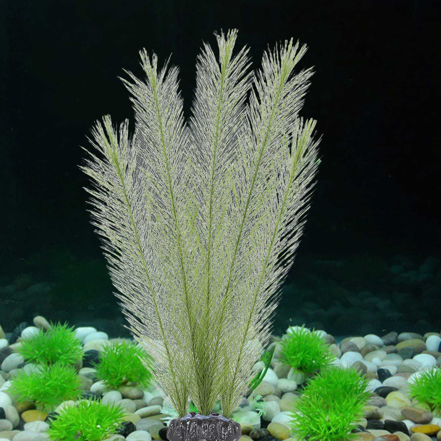 

M-Modern-Aquarium Decorations Fish Tank Artificial Green Water Plants Made Of Silk Fabrics Plastic, Non-Toxic And Safe For All F