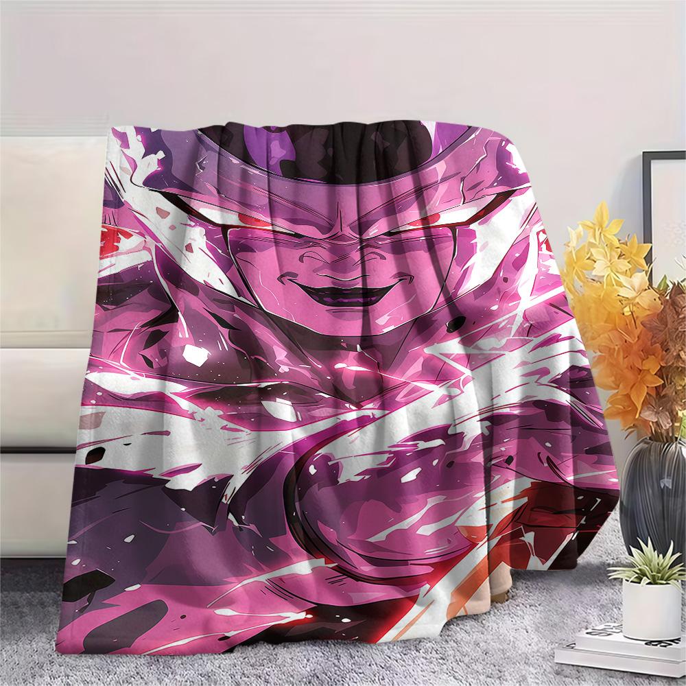 1PC Frieza Patterned Flannel Blanket Suitable For All Seasons For Home Decor Warmth And Comfort Gifts Holiday Present