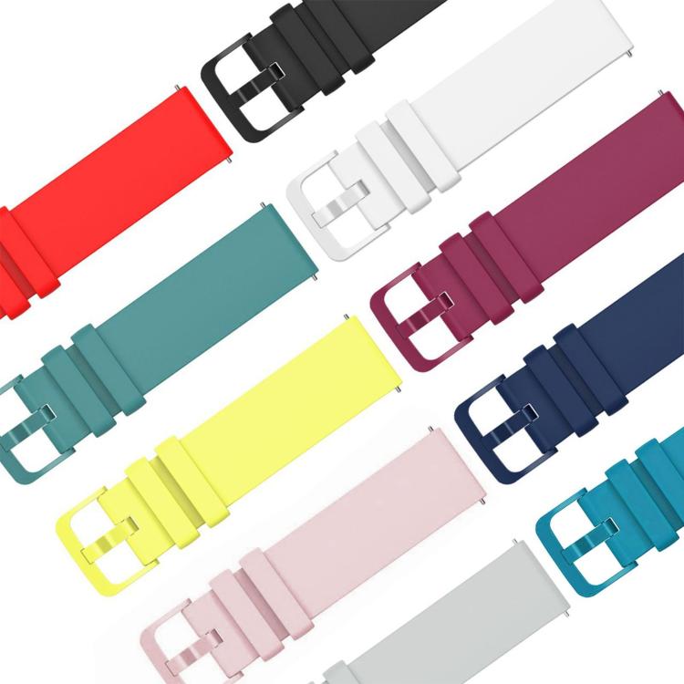 5‑Pack Flat Pure‑Color Soft‑Silicone Replacement Watch‑Band Strap, Universal Sport Bracelet for 22mm Lug Smart‑Watch