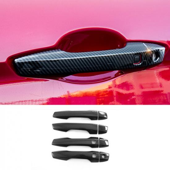 Carbon Fiber Exterior Door Handles Cover Trim For Mitsubishi Outlander