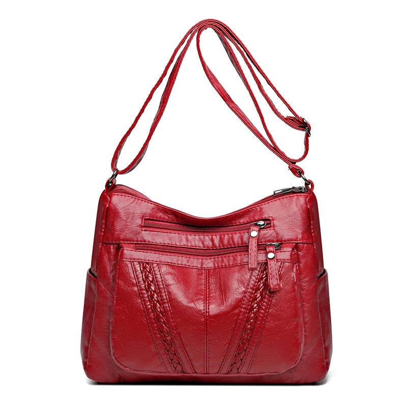 

Retro High Quality Women s Shoulder Bag New Multi Pocket Large Capacity Girl Crossbody Bag High Quality Wallet and Shopping Bags червоний